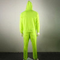 Ensemble Homme Oversize Nouvelle Tendance avec Logo Personnalisé – Sweat à Capuche Vert Fluorescent + Pantalon de Survêtement Deux Pièces Décontracté Automne