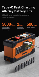 SNDWAY SW-TM40RG Télémètre laser multifonction 4-en-1 avec ruban à mesurer et niveau laser vert - Product Image 5
