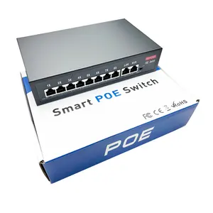 Sunsoont conmutador PoE 8 puertos conmutadores de red CCTV conmutador de red Ethernet