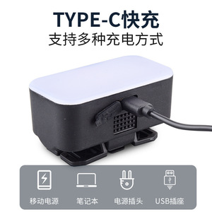 Lampe frontale LED rechargeable 2000 mAh avec bandeau réglable, lumière rouge, pour course en extérieur, pêche, et éclairage minier - Product Image 5