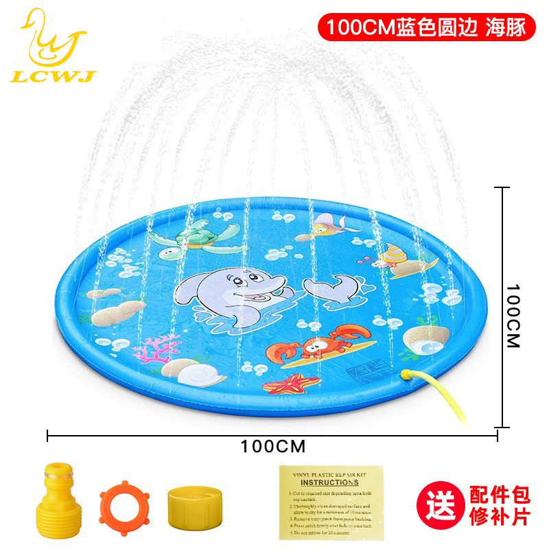 Dauphin arrondi bleu 100 cm