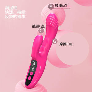 Vibrateur Cindy Rose Rouge 10 Fréquences Affichage Numérique Masseur Point G Rechargeable USB Bouton Manuel - Product Image 5