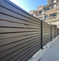 Para Protección y Seguridad, Valla de Privacidad de Aluminio Negra, Fácil de Montar sin Excavar, Panel Plano Horizontal