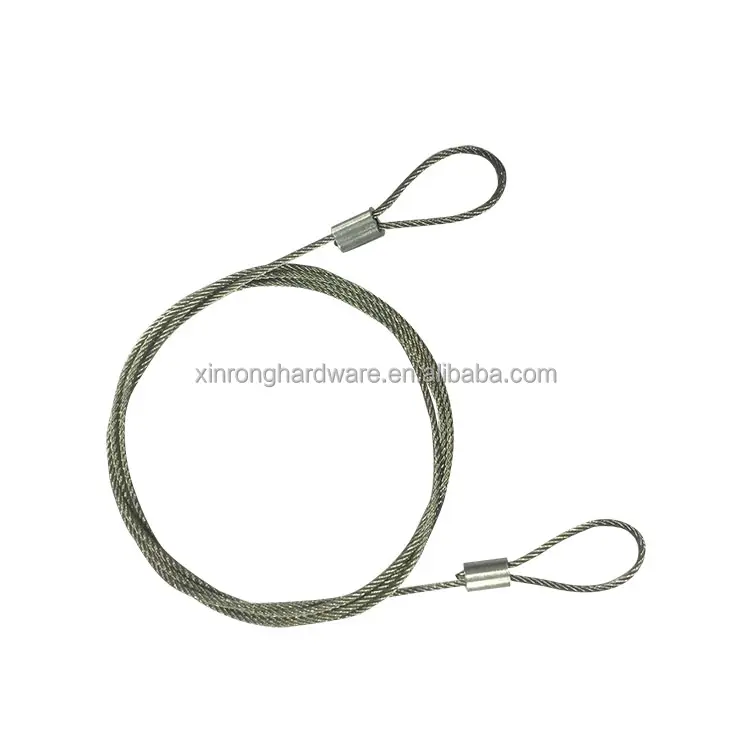 Hochwertiges individualisiertes AISI 304 Edelstahlseil-Seilband Schleifen und Seilband mit Schlinge auf beiden Seiten