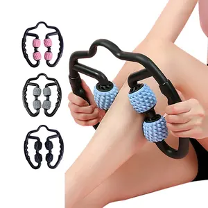 Gym exercises pressure point body muscle relax 4 ball massage roller relieve stress equipment