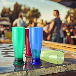 Gobelets à bière en plastique PS transparent de 650 ml/22 oz, verres à pilsner incassables pour événements, mariage, fête - Product Image 1