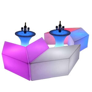 Hiện Đại <span class=keywords><strong>LED</strong></span> Sáng Kim Cương Hình Thanh Phân Đầy Màu Sắc Vuông Ghế Kết Hợp Lấy Cảm hứng Trang Trí Phân Cho Khách Sạn Ktv Gỗ Bảng Điều Chỉnh - Product Image 5