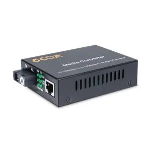 6COM 100M Media Converter 10/100Base-Tx to 100Base-FX TX1310nm Single mode 25Km