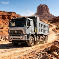Truk Tipper SINO HOWO NX 8X4 12 Roda Sasis Modular Perawatan Mudah Truk Bongkar Muat Otomatis untuk Tambang