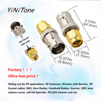 YiNitone antena adaptor wanita, hilang rendah SMA laki-laki BNC perangkat LAN nirkabel pemindai WiFi SDR Ham Radio RF kabel koaksial