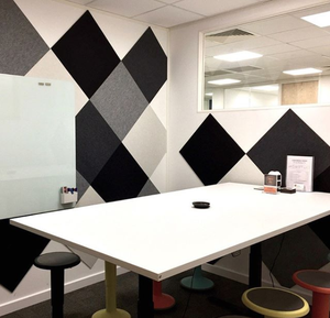 Bảng âm thanh màu đen bảng âm thanh chống âm thanh dải gỗ Bảng hấp thụ âm thanh polyester màu đen - Product Image 5