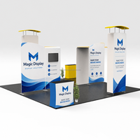 Kit de stand d'exposition rapide à monter, portable, avec toile tendue et structure en aluminium pour événements