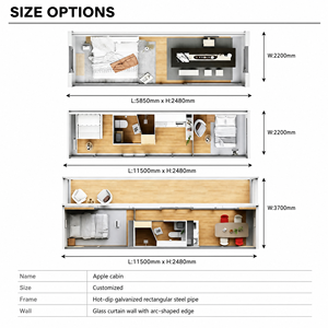 Maisonnette préfabriquée moderne en conteneur maritime, type cabine pod, maison capsule de luxe pour logement d'appoint ou hôtel - Product Image 3