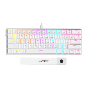 מקלדת גיימינג חוטית Ajazz NK61 עם תאורת RGB, מקלדת מכנית קומפקטית ניידת 60% עם מתג אדום - Product Image 1