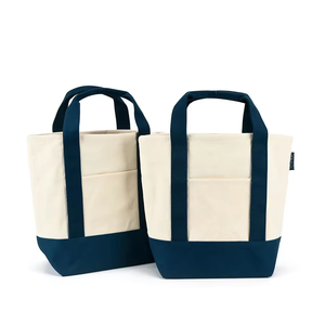 Personalized Customized Logo Oversized Black Canvas Beach Tote <strong>Bag</strong> Natural Color Embroidered Striped Beach <strong>Bag</strong> with Rope Handle - Product Image 1