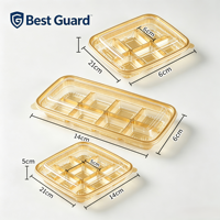 Emballage en blister personnalisé en PET recyclable jetable de 1 mm d'épaisseur, boîte à gâteau transparente avec couvercle en dôme, présentoir de boulangerie, protection optimale, qualité alimentaire CE