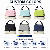 Sac à déjeuner isotherme imperméable en Oxford OEM/ODM, sac à déjeuner personnalisé en gros pour enfants, sac à déjeuner thermique portable pour femmes, sac à déjeuner de bureau