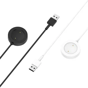 İzle şarj USB şarj aleti Dock taşınabilir manyetik kablo İzle şarj kablosu için XIAOMI Haylou LS04 RS3 beyaz siyah