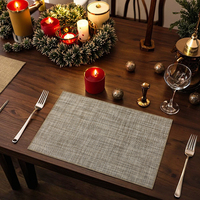 Sets de table en PVC 45x30cm écologiques et modernes personnalisés résistants à la chaleur pour les tables de salle à manger et de cuisine Caffe de Noël