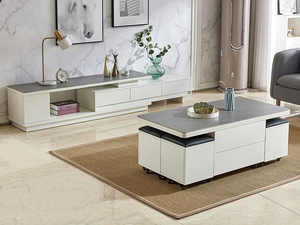 Camera da letto in legno <span class=keywords><strong>nero</strong></span> laccato in difficoltà sollevare tavolini centrali rotanti con 2 sedie a sgabello laterale - Product Image 4
