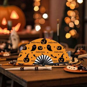 Grand éventail pliant en plastique pour hommes et femmes, idéal pour les soirées de musique électronique, les spectacles, style japonais, en tissu. - Product Image 4