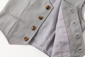 Vêtements pour nouveau-nés, veste formelle, chemise, costumes, ensembles de pantalons pour bébés garçons, ensembles de vêtements de gentleman en gros - Product Image 5