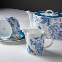 Vaisselle en porcelaine gaufrée vaisselle en gros vaisselle en céramique en vrac pas cher 48 pièces ensembles de vaisselle décalcomanie assiette vaisselle à manger