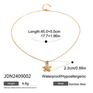 Collar <span class=keywords><strong>de</strong></span> Cadena <span class=keywords><strong>de</strong></span> Serpiente <span class=keywords><strong>de</strong></span> <span class=keywords><strong>Acero</strong></span> <span class=keywords><strong>Inoxidable</strong></span> Plateado para Mujer <span class=keywords><strong>HOYA</strong></span>, Chapado en Oro, con Flor <span class=keywords><strong>de</strong></span> Margarita y Mariposa, Estilo Bohemio, Regalo <span class=keywords><strong>de</strong></span> Boda, Budismo - Product Image 6