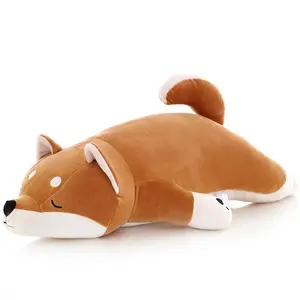 Venta al por mayor cruce de animales perro de juguete de felpa-Shiba Inu-perro de peluche, almohada de felpa, almohada, juguetes de Anime para cama, sofá y silla