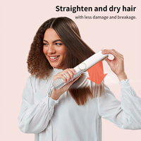 Lisseur de cheveux électrique céramique double usage (humide/sec) Airstream 2-en-1 avec écran LCD, logo personnalisé, sans dommage pour les cheveux, pour la maison, l'hôtel et l'extérieur