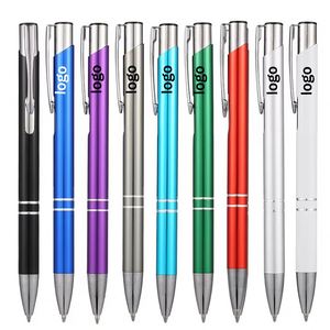 Custom Logo <b>Retractable</b> Slanted Metal Gel <b>Pen</b> Business Office Advertising Oil <b>Pen</b> Gift Custom Made Promotional Ballpoint <b>Pen</b> - Product Image 1