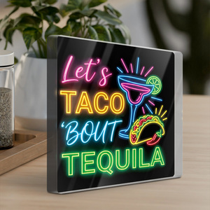 Plaque de table personnalisée en acrylique noir durable pour bar, bar à cocktails, décoration de mariage ou de cave à homme - Product Image 1