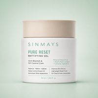 Gel Visage Hydratant Purifiant Pure Reset aux Acides de Fleur d'Hibiscus et Complexe Végétal, Contrôle du Sébum et Anti-Imperfections