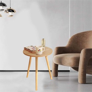 Bàn gỗ tùy chỉnh, bàn ăn nhỏ hình tròn, phong cách hiện đại phù hợp cho phòng khách, phòng ngủ, Gỗ Óc Chó tự nhiên - Product Image 6