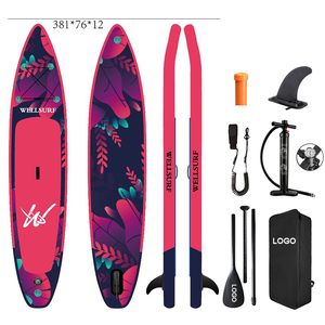 12'6 381cm Double Layer PVC Material Drop Stitch Race Sup Board <b>Inflatable</b> Racing Surfboard BOONIE BEARS 12'6 <b>Inflatable</b> Double - Product Image 4
