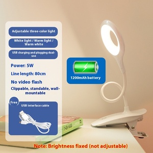 <span class=keywords><strong>Lampe</strong></span> de bureau LED moderne avec réglage à plusieurs niveaux Clip-On rechargeable à économie d'énergie pour étude pour salle de lecture - Product Image 6