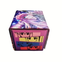 MIO 100 + boîte de rangement en cuir PU Anime de haute qualité grande mallette de rangement pour cartes avec logo personnalisé pour jouer aux jeux de société TCG
