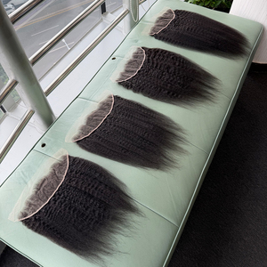 Frontal de encaje HD 13x4 13x6 de cabello humano virgen vietnamita 100% liso rizado, densidad 180% para mujeres negras, tamaños 16, 18, 20 pulgadas - Product Image 3