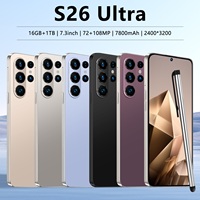 Teléfono Inteligente S26 Ultra Desbloqueado 5G, Deca Core, Pantalla de 108MP, Versión Global, Android 15
