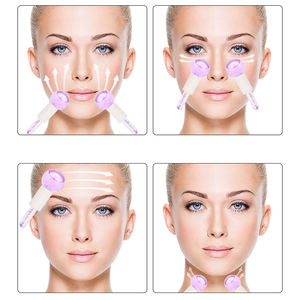 1個クリスタルアイスボールローラーフェイシャルマッサージアイスホッケービューティーアイフェイスマッサージャーグラスグリッターパウダースキンケアツール付き - Product Image 6