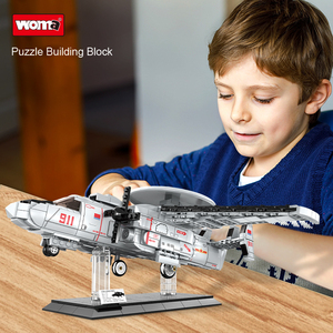 WOMA TOYS C0836 829pcs Silver Big Toy Jet Military <span class=keywords><strong>Air</strong></span> Force Aircraft <span class=keywords><strong>Transport</strong></span> Airplane Building Blocks Set For Kids - Product Image 5