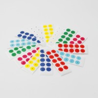 Autocollants personnalisés en forme de cercle, autocollants adhésifs résistants, petits points de marquage, autocollants pour enfants, prix d'usine en gros