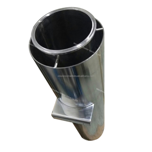 Vệ sinh SS304 6 inch x 48 "Áo khoác/tay spool cột với khung - Product Image 1