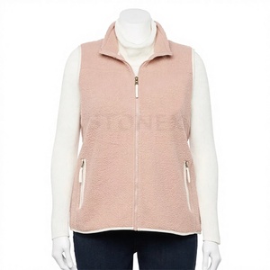 Chaleco Polar sin Mangas Personalizado para Mujer, Chaqueta de Cuello Alto, Ropa Casual Cálida para Exteriores, Servicios OEM del Fabricante - Product Image 1