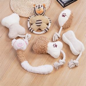 Sıcak satış oynak <span class=keywords><strong>Pet</strong></span> köpek vokal oyuncak seti dayanıklı köpek gıcırtılı çiğneme oyuncağı interaktif kedi diş temizleme oyuncak - Product Image 1