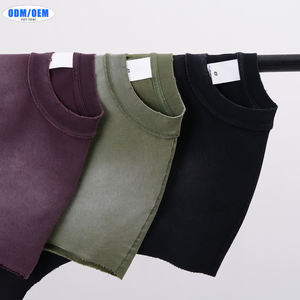 Camiseta sin Mangas Extra Grande de Alta Calidad Personalizada, 100% Algodón Lavado y Cortado, Estilo Vintage para Hombre - Product Image 2