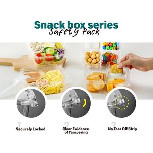 Caja de comida para llevar cuadrada de 2 compartimentos de Material PET de marca confiable de Taiwán 21 OZ - Product Image 4