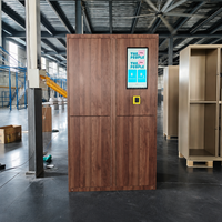 Casilleros de Madera con Acabado de Grano de Madera, Casilleros Electrónicos para Equipaje, Casilleros de Madera para Gimnasios y Vestuarios