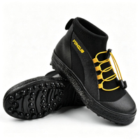 Chaussures de pêche en néoprène vulcanisé de qualité supérieure avec semelle à crampons, chaussures de pêche antidérapantes et durables pour la pêche en rivière, sur les récifs et sur les rochers.