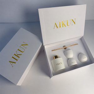 Difusor de Aromas Aikun Blanco Mate, Vela Perfumada, Aceite Aromático, Set de Regalo para el Hogar, Fragancia para Dormitorio u Hotel, Empaque en Caja Rígida de Marca - Product Image 5